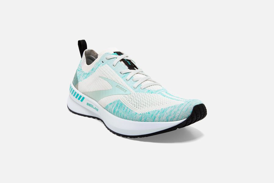 Brooks Israel Bedlam 3 Road Running Shoes Womens - White/Turquoise - LFN-540172